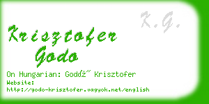 krisztofer godo business card